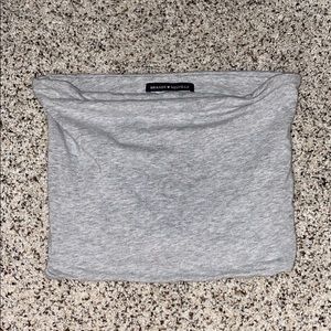 grey tube top